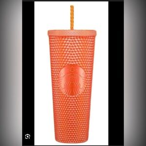 Starbucks Pearly Orange Textured Tumbler
